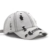 Matching Ripped Letter Print Embroidery Cap – Adjustable Cotton Dome Hat