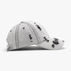 Matching Ripped Letter Print Embroidery Cap – Adjustable Cotton Dome Hat