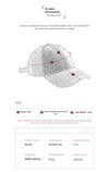 Matching Ripped Letter Print Embroidery Cap – Adjustable Cotton Dome Hat