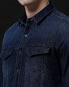 Men's Slim Fit Solid Denim Casual Shirt (AAMAL)