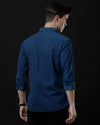 Men's Slim Fit Solid Denim Casual Shirt (ANTOL)