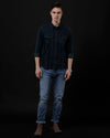 Men's Slim Fit Solid Denim Casual Shirt (APSOM)