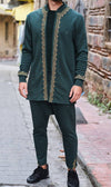 QL Etniz Set Menara in Emerald Green and Gold