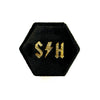 Hexagon Rock N Roll Personalised Wedding Ring Box