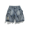 Men’s Denim Shorts - Multi-Pocket Ripped