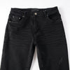 Black Distressed Regular Slim Fit Damaged Holes Super Skinny Stretch Ripped Jeans