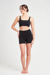 Short Biker Shorts - Marl Black