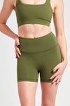 Short Biker Shorts - Earth Khaki