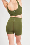 Wrap Biker Shorts - Earth Khaki