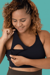 Maternity & Nursing Sports Bra | B–G Cup | Black
