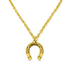 Lucky Charm Horseshoe Necklace Gold