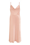 Yumi Rose Pink Satin Cowl Neck Midi Slip Dress