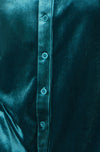 Yumi Teal Velvet Relaxed Fit Shirt