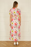 Yumi White Floral Midi Dress