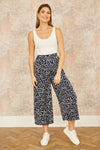 Yumi Navy Dash Print Culottes