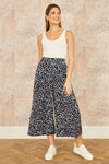 Yumi Navy Dash Print Culottes