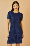 Yumi Navy Dripping Sequin Tunic Dress