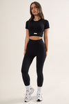 Ribbed Seamless Crop Tee
