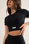 Ribbed Seamless Crop Tee