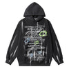 Fashion Letter Printed Graffiti Streetwear Hoodie with Bold Typography