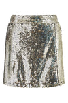 Mela Silver Sequin Mini Skirt