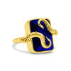 Kraken’s Embrace Blue Stone Gold Ring